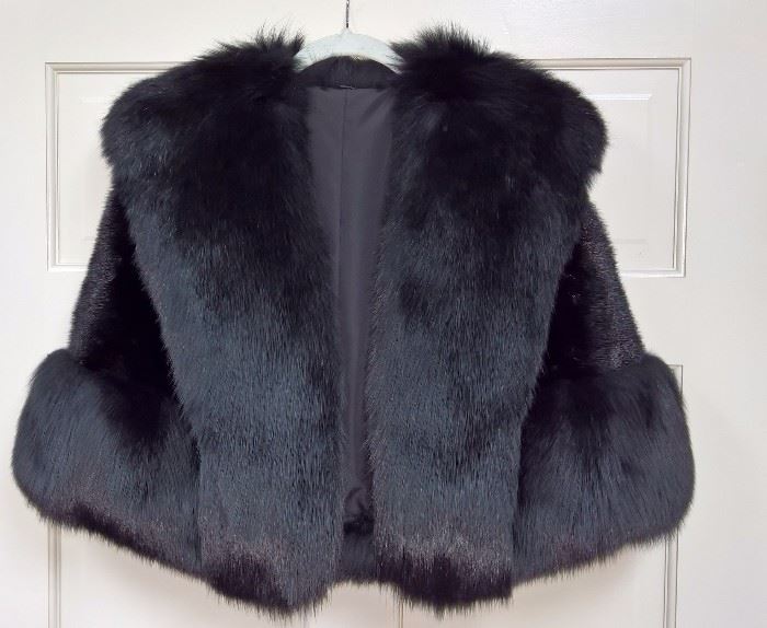 CL F12  - Dyed Mink and Fox Short Wrap       