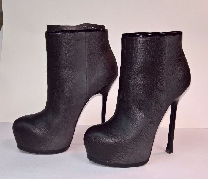 77 - YSL Tribtoo  Black Boots   Worn Once      Size 37.5  