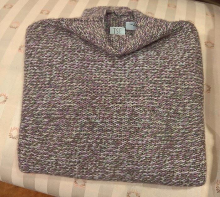 3V  - TSE  Cashmere Sweater  Purple and Green   Size M