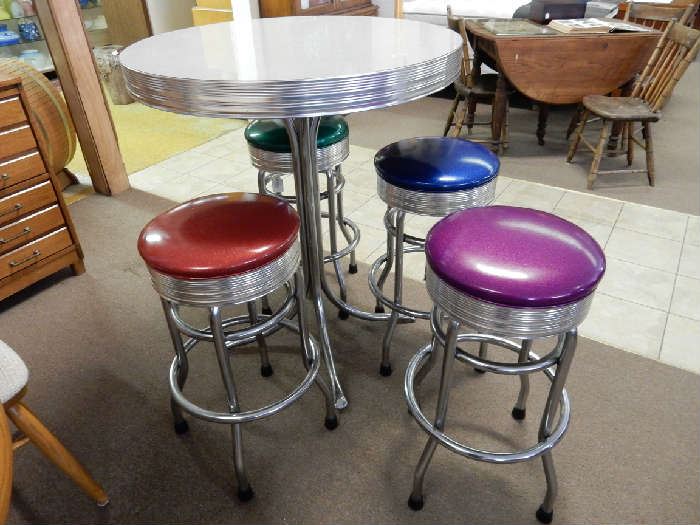High top 5 pc. colorful chrome set. Ready to use