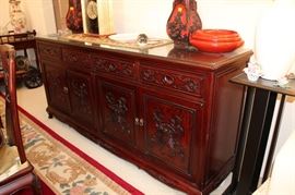 Ornate rosewood buffet