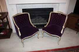 Vintage upholstered chairs