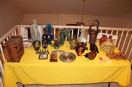 Lots of interesting collectibles and artistic pieces to fill your home!