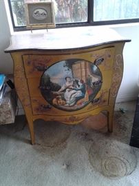 Mid Century reproductions Antique Italian Hand painted Adams style Commodes