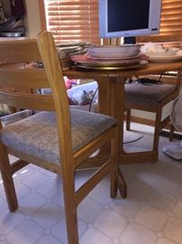 Drop leaf table with 2 chairs