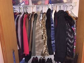 Women’s coats, hats, gloves