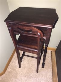 Telephone table and chair