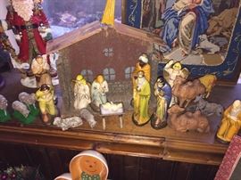 Nativity set with crèche made in Japan