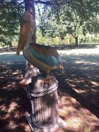 very large carved Pelican --BIG!