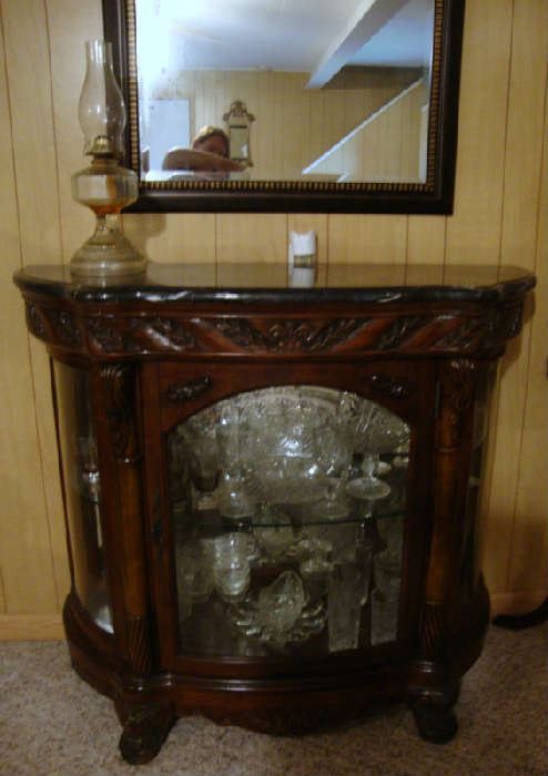 Glass front Display Cabinet and Mirror