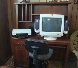 Computer Desk and Computer