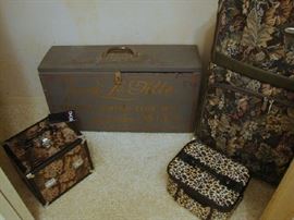 Luggage and Wooden Jean Lafitte Box