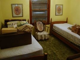 Rock Maple Twin Beds and Rocker