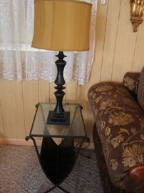 Glass Top End Table