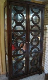 Lighted Curio Cabinet with Circle front
