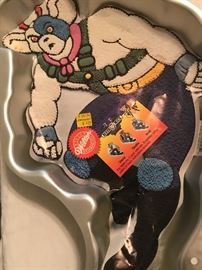  Biker mice cake pan. When you need to make a cake for  someone special. 
 There is a fun collection of vintage cake pans and decorating equipment 