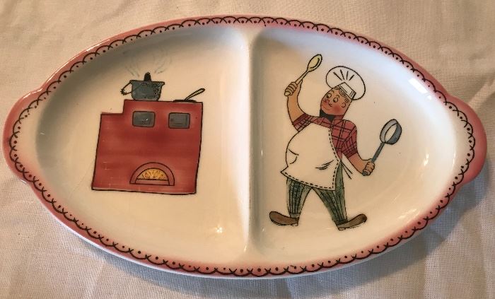  Vintage barbecue plate 
