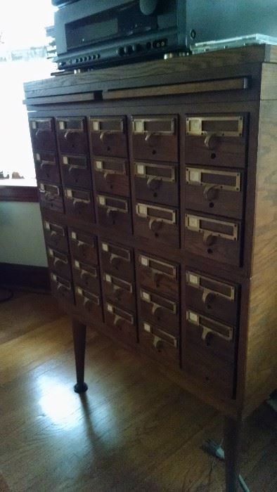 OLD LIBRARY CATALOG CABINET (2)