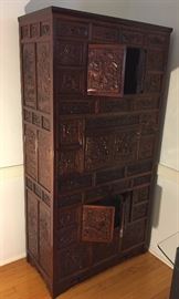 Very High End, Korean Solid Wood Carved Cabinet