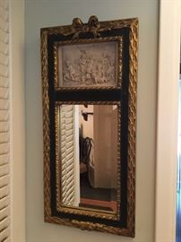 Antique English Mirror,  Circa !875,  10"x22"