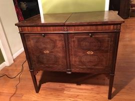 Antique,  Beautiful Repurposed Decorative Cabinet,           Circa Early 1900s,   (Used to Be Phonograph Cabinet)
