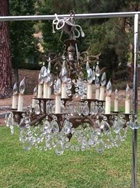 18 Socket Crystal Chandelier,  30" Dia