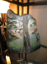 Original Art On Driftwood By Brenda Romero. Great piece to add to your collection!