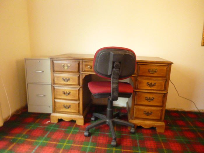  Bassett Desk and Filing Cabinet  http://www.ctonlineauctions.com/detail.asp?id=652574