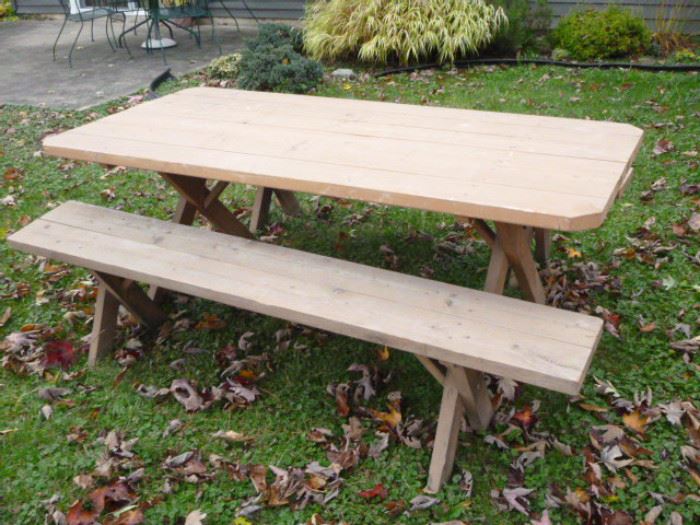  Wood Picnic Table  http://www.ctonlineauctions.com/detail.asp?id=652586
