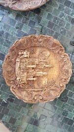 German hand carved plate