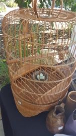 All wood bird cage vintage