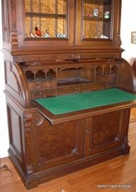showing inside of Victorian Renaissance Desk.