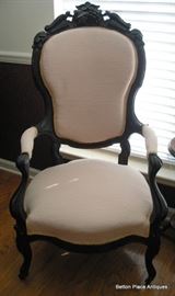 Heavily Carved ladies Parlor Chair Victorian