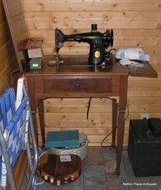 Antique Singer Sewing Machine and accessories