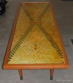 Mid Century style tile top coffee table