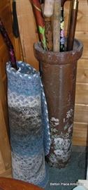 Clay Pipe Umbrella Stand and rugs
