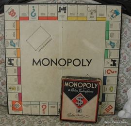 1937  Parker Bros Monopoly Board set