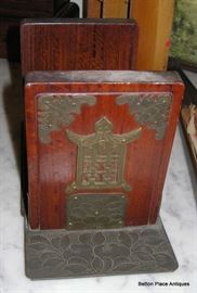 Asian Inspired Book Teak Book ends