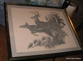 Glenn Gore Scratchboard Etching "Spooked" limited Edition