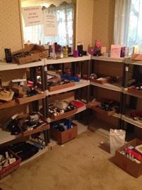ALL AVON $1.00 EACH! EVERYTHING ELSE IN THE HOUSE $1.00 EACH, EXCEPT SOME FURNITURE PRICED $5.00 TO $10.00! PLASTIC TABLES AND SHELFS NOT FOR SALE!