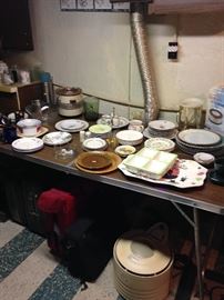 EVERYTHING ELSE IN THE HOUSE $1.00 EACH, EXCEPT SOME FURNITURE PRICED $5.00 TO $10.00! PLASTIC TABLES AND SHELFS NOT FOR SALE!