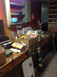 CRAFT SUPPLIES! EVERYTHING ELSE IN THE HOUSE $1.00 EACH, EXCEPT SOME FURNITURE PRICED $5.00 TO $10.00! PLASTIC TABLES AND SHELFS NOT FOR SALE!