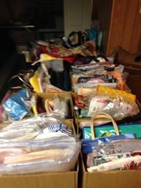 TRAVEL AND COSMETIC BAGS $1.00 EACH! EVERYTHING ELSE IN THE HOUSE $1.00 EACH, EXCEPT SOME FURNITURE PRICED $5.00 TO $10.00! PLASTIC TABLES AND SHELFS NOT FOR SALE!