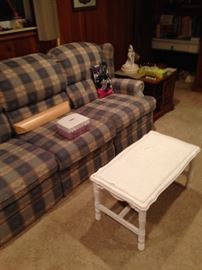 COUCH AND TABLES $5.00 EVERYTHING ELSE IN THE HOUSE $1.00 EACH, EXCEPT SOME FURNITURE PRICED $5.00 TO $10.00! PLASTIC TABLES AND SHELFS NOT FOR SALE!