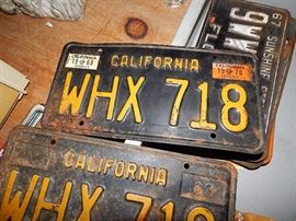 retro license plates