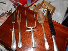 sterling handled serving pieces