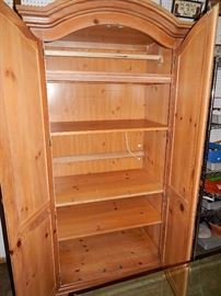 pine storage armoire 