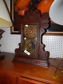Oak gingerbread clock