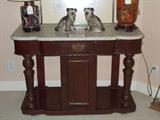 Marble Top Entry Table