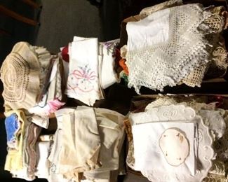 Antique Linens and Quilts  JUST A SMALL SAMPLE OF WHATS HERE